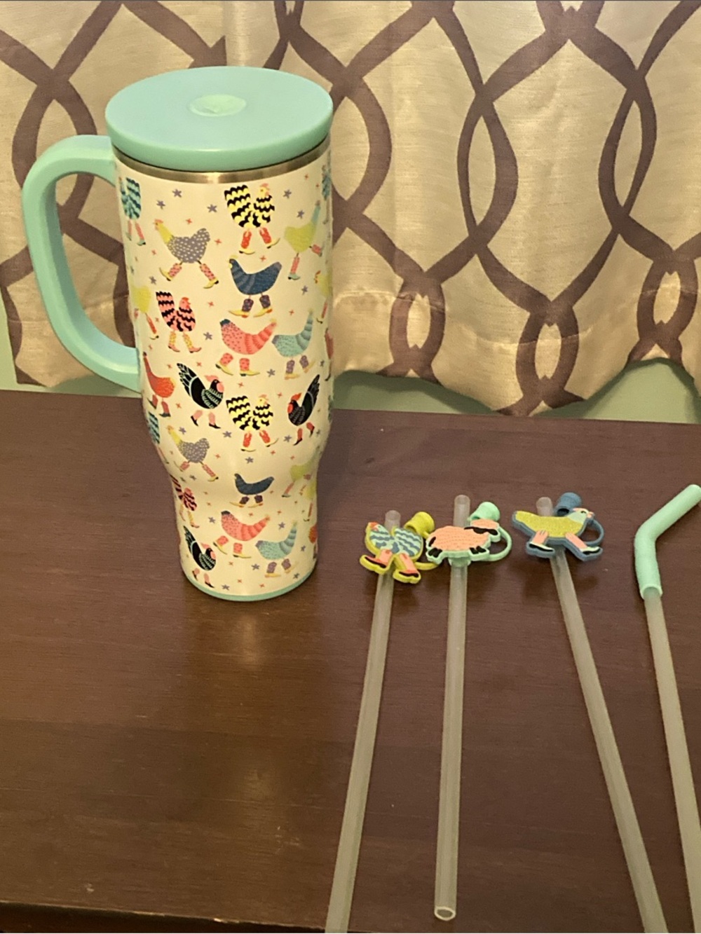Swig Life 30 oz Funky Chicken Tumbler With Straws
